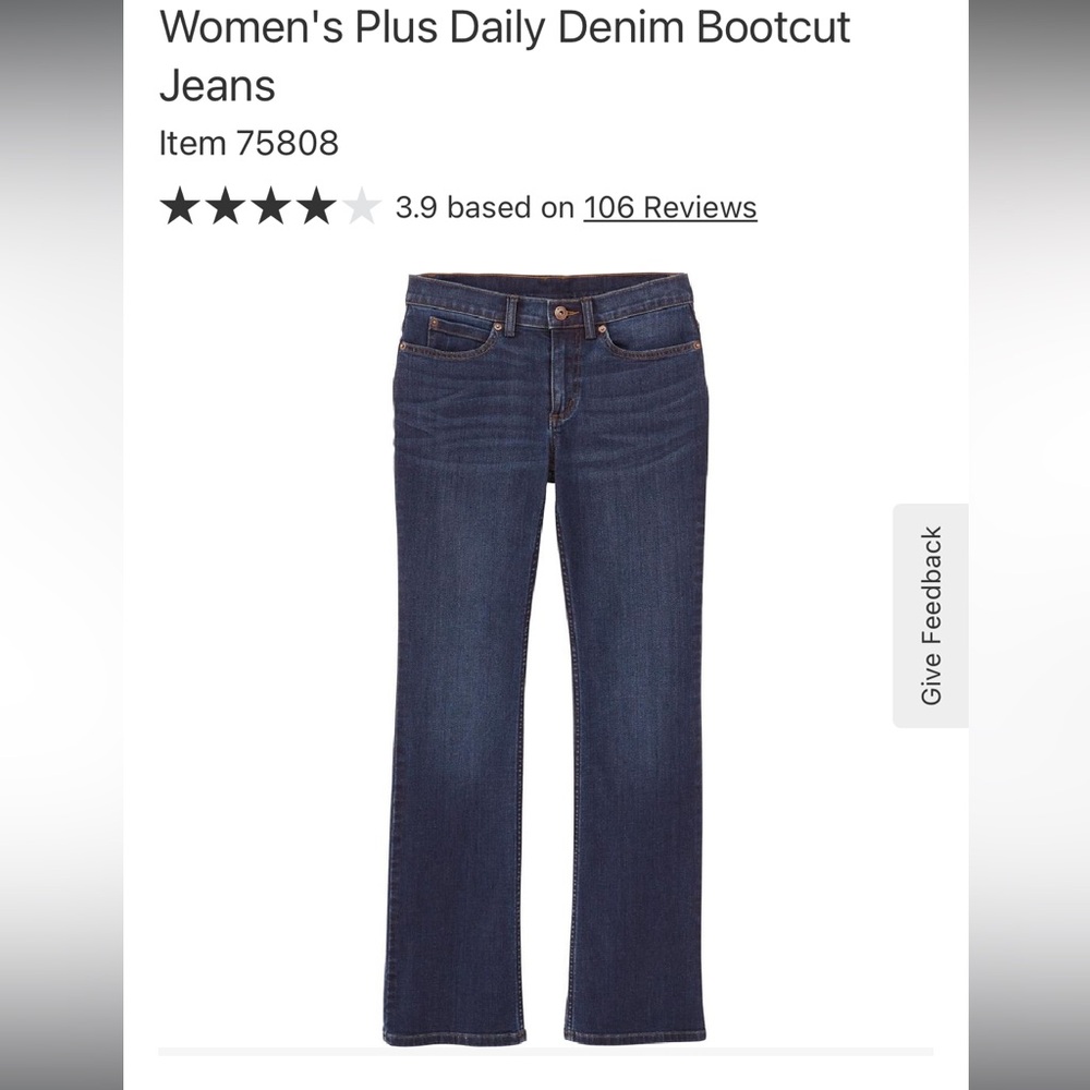 Women's Plus Daily Denim Bootcut Jeans - Size 26